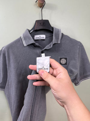 Stone Island Grey Slim Fit Polo