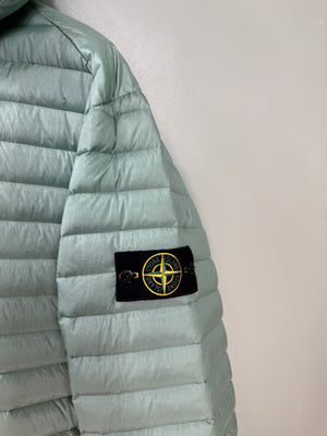 Stone Island Green Loom Woven Down Jacket
