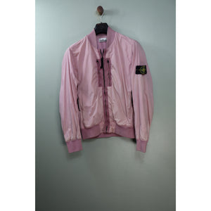 Stone Island Pink Crinkle Reps Bomber Jacket