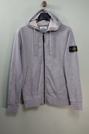 Stone Island Grey Zipped Hoodie