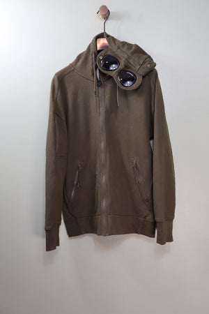 C.P. Company Khaki Goggle Hoodie