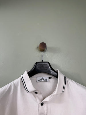 Stone Island White Slim Fit Polo