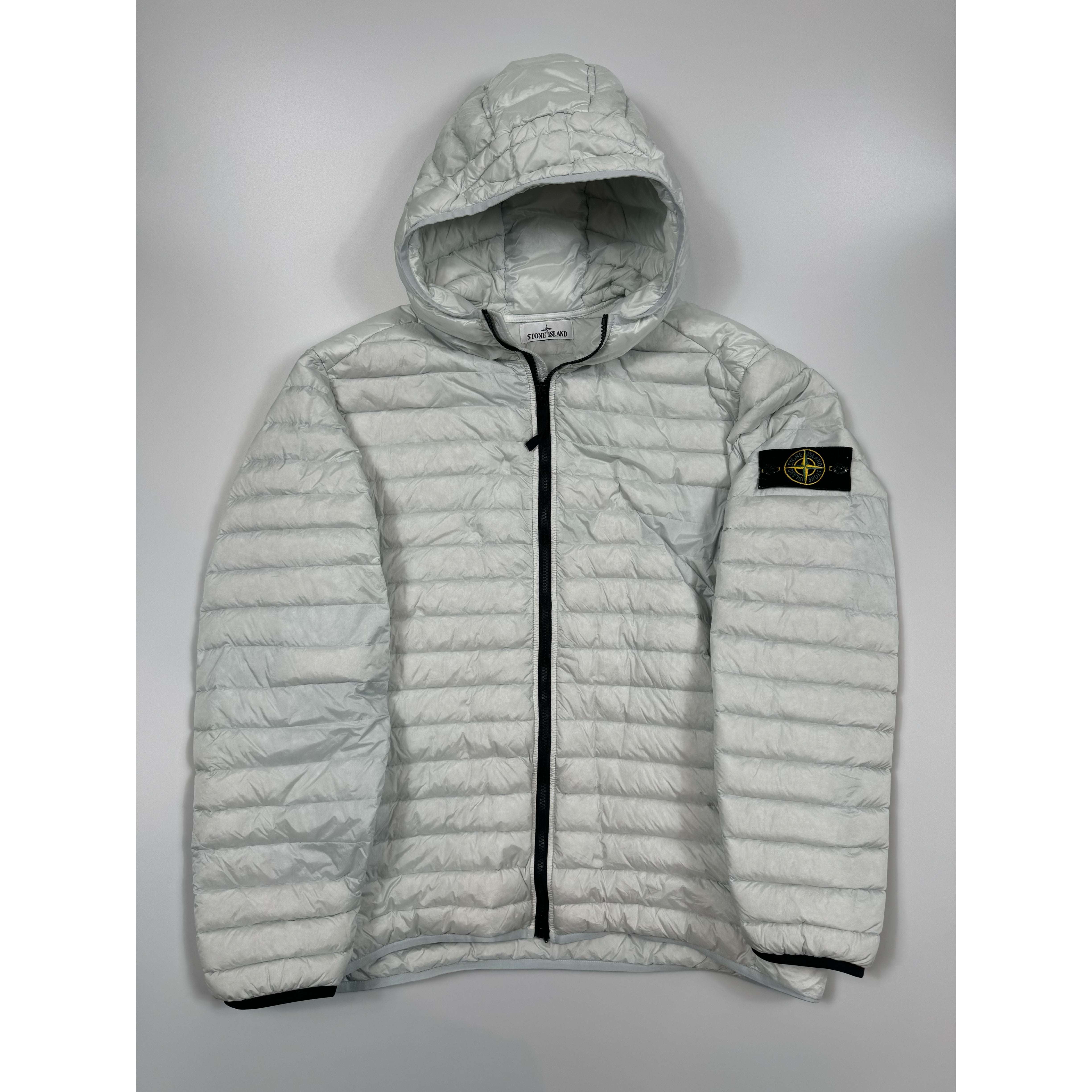 Stone island loom woven down jacket online