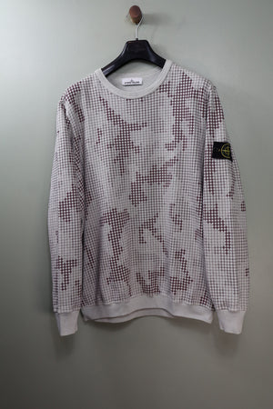 Stone Island Beige Grid Camo Jumper