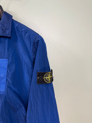 Stone Island Blue Nylon Metal Overshirt
