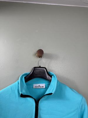 Stone Island Aqua Blue 1/4 Zip Jumper