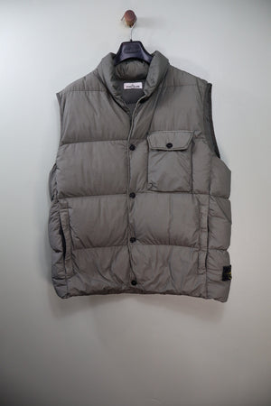 Stone Island Green Naslan Light Watro Down Gilet