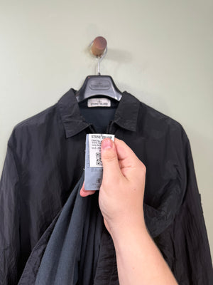 Stone Island Black Nylon Metal Overshirt
