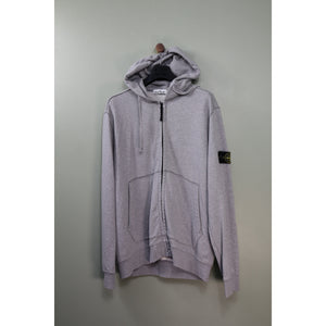 Stone Island Grey Zipped Hoodie