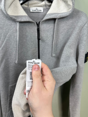 Stone Island Grey Zipped Hoodie