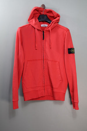 Stone Island Red Zipped Hoodie