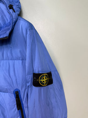 Stone Island Blue Crinkle Reps Down Jacket