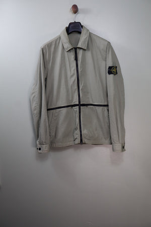 Stone Island Khaki Grid Overshirt