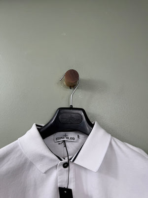 Stone Island White Slim Fit Polo