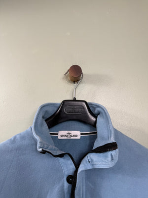 Stone Island Blue 1/4 Button Jumper