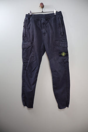 Stone Island Black RE-T Cargo Bottoms