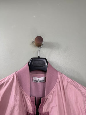 Stone Island Pink Crinkle Reps Bomber Jacket