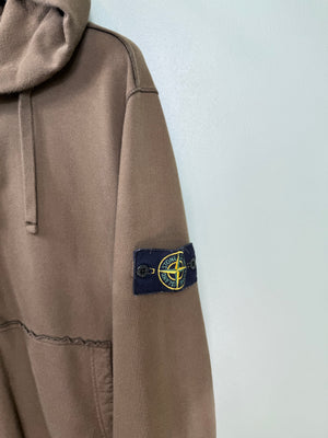 Stone Island Brown Zipped Hoodie