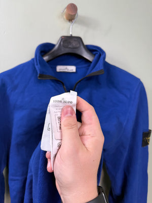 Stone Island Blue 1/4 Zip Jumper