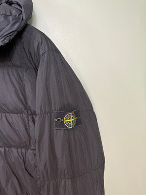 Stone Island Black Crinkle Reps Down Jacket