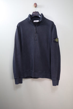 Stone Island Black 1/4 Zip Jumper