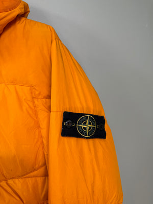 Stone Island Yellow Crinkle Reps Down Jacket