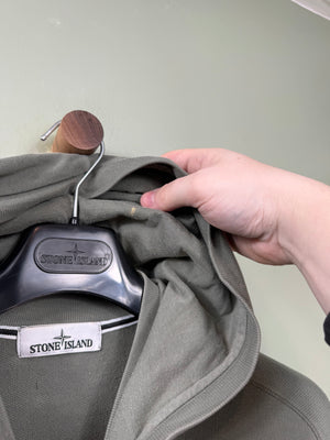 Stone Island Khaki Zipped Hoodie