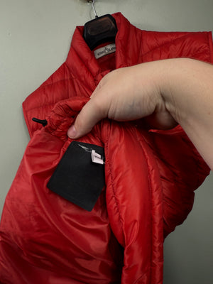Stone Island Red Micro Ripstop Down Gilet
