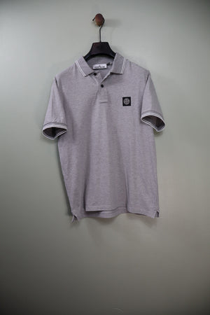 Stone Island Grey Slim Fit Polo