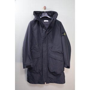 Stone Island Black Micro Reps Primaloft Long Parka Jacket
