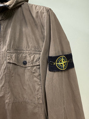 Stone Island Khaki Hooded Overshirt