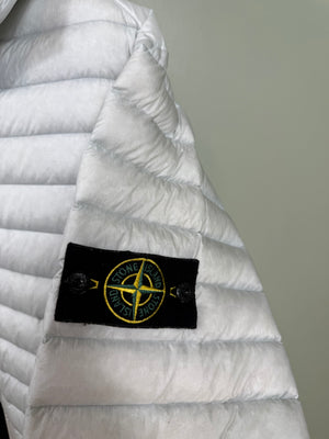 Stone Island Light Grey Loom Woven Down Jacket