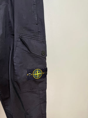 Stone Island Black RE-T Cargo Bottoms