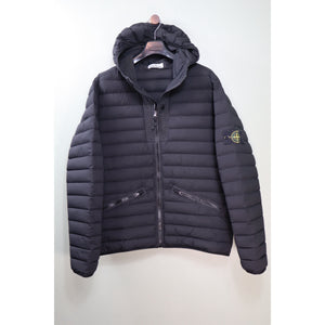 Stone Island Black Loom Woven Down Jacket