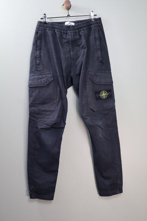 Stone Island Black RE-T Cargo Bottoms