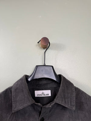 Stone Island Charcoal Grey Needle Cord Overshirt