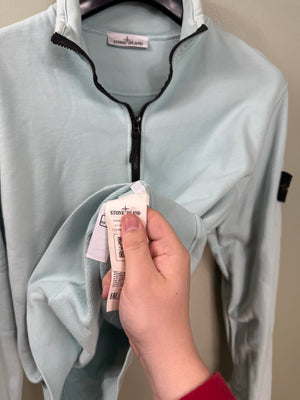 Stone Island Baby Blue 1/4 Zip Jumper