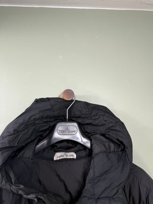 Stone Island Black Crinkle Reps Down Jacket