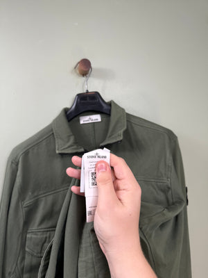 Stone Island Green 1/2 Zip Smock