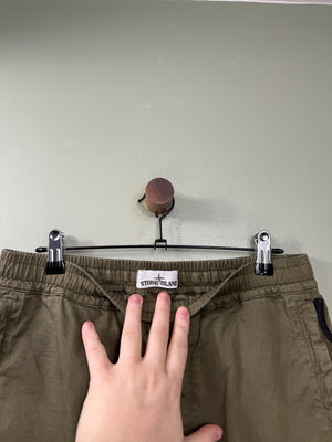Stone Island Khaki RE-T Cargo Bottoms