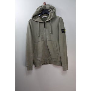 Stone Island Khaki Zipped Hoodie