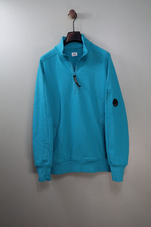 C.P. Company Aqua Blue 1/4 Zip Jumper