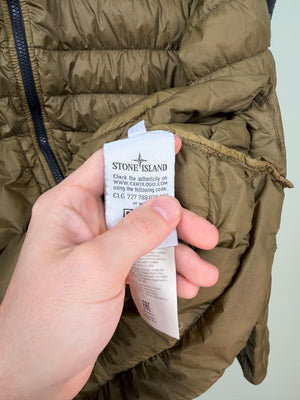 Stone Island Khaki Micro Yarn Down Jacket