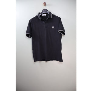 Stone Island Black Slim Fit Polo