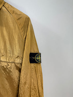 Stone Island Gold Nylon Metal Overshirt