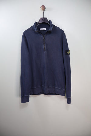 Stone Island Navy 1/4 Zip Jumper