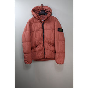 Stone Island Burnt Orange Crinkle Reps Down Jacket