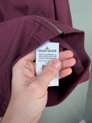 Stone Island Burgundy Soft Shell Jacket