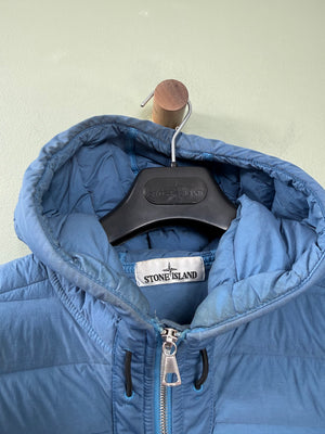 Stone Island Blue Loom Woven Down Jacket