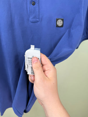Stone Island Blue Slim Fit Polo